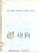 1973 IEEE INTERCON SOLID STATE     PDF电子版封面     