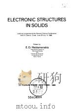 ELECTRONIC STRUCTURES IN SOLIDS     PDF电子版封面     