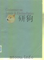 Conference on Lasers & Electro-Optics 1990     PDF电子版封面     