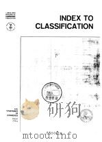 INDEX TO CLASSIFICATION 1972     PDF电子版封面     