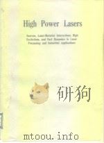 High power lasars     PDF电子版封面     