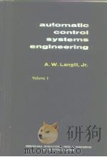 AUTOMATIC CONTROL SYSTEMS ENGINEERING VOLUME I     PDF电子版封面     