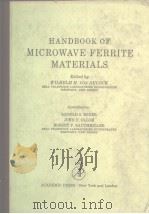 Handbook of microwave ferrite materials.     PDF电子版封面     