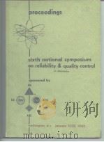 Proceedings fifth national sysposium on reliability & control in electronics.     PDF电子版封面     