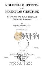 MOLECULAR SPECTRA and MOLECULAR STRUCTURE（1950 PDF版）