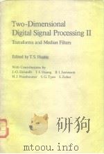 Two-Dimensional Digital Signal Processing II     PDF电子版封面     