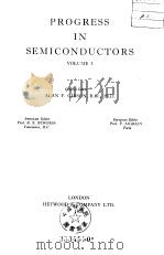 PROGRESS 1N SEMICONDUCTORS VOLUME3     PDF电子版封面     
