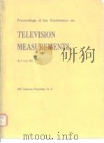 TELEVISION MEASUREMENTS     PDF电子版封面     