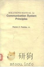 Solutions manual for communication system principles.1976.     PDF电子版封面     