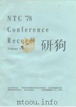 NTC'78 conference record V.1     PDF电子版封面     
