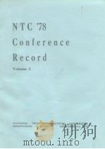 NTC'78 conference record V.3     PDF电子版封面     