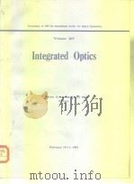 Integrated optics 1981     PDF电子版封面  0892523018   