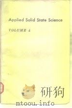 Applied solid state science Vol.4.1974.     PDF电子版封面     