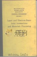 Laser and electron-beam Solid interactions and materials processing 1980     PDF电子版封面     