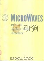 Microwaves 1978-79 Product data directory.1978.     PDF电子版封面     