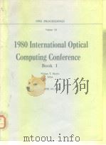 1980 International Optical Computing Conference Book I     PDF电子版封面     