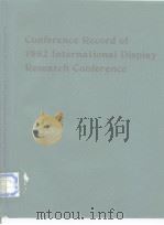 Conference Record of 1982 International Display Research Conference 1982     PDF电子版封面     