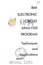 IBM electronic circuit analysis program     PDF电子版封面     