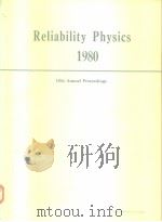 Reliability physics 1980.     PDF电子版封面     