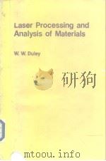 Laser pricessing and analysis of materials 1983     PDF电子版封面  0306410672   