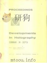 Developments in holography Seminar Proceedings 1971     PDF电子版封面     