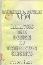 Analysis and Design of Transistor Circuits     PDF电子版封面     