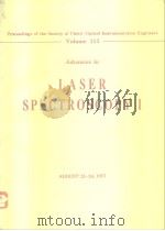 Advances in Laser Spectroscopy I     PDF电子版封面     