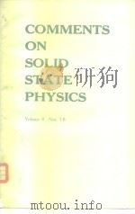 Comments on solid state physics.Vol8.nos.1-6.1977-1978.     PDF电子版封面     