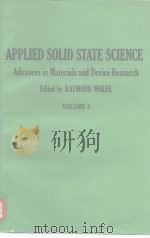 Applied solid state science Vo1.2     PDF电子版封面     