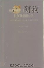 MACHINES A CALCULER ELECTRONIQUES     PDF电子版封面     