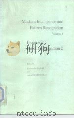 Machine Intelligence and Pattern Recognition Volume1     PDF电子版封面     