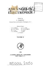 ADVANCES IN ELECTRONICS VOLUME Ⅱ     PDF电子版封面    L.Marton 