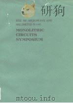 IEEE 1983 MICROWAVE AND MILLIMETER-WAVE  MONOLITHIC CIRCUITS SYMPOSIUM     PDF电子版封面     