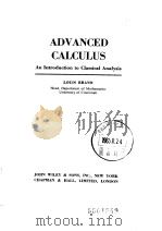 ADVANCED CALCULUS An Introduction to Classical Analysis     PDF电子版封面     
