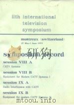 11th international television symposium Session 8-9 1979     PDF电子版封面     