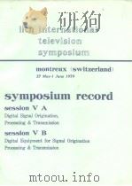 International television symposium 11th Session 5 1979     PDF电子版封面     
