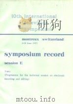 10th international TV symposium symposium record session E 1977（ PDF版）