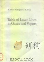 Table of laser lines in gases and vapors 1976     PDF电子版封面     