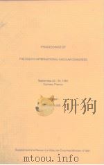 PROCEEDINGS OF THE EIGHTHINTERNATIONAL VACUUM CONGRESS Volume 1 THINFILMS（ PDF版）