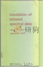 tabulation of infrared spectral data（ PDF版）
