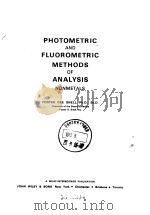 PHOTOMETRIC AND FLUOROMETRIC METHODS OF ANALYSIS：NONMETALS     PDF电子版封面     