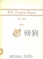 RLE PROGRESS REPORT No. 123 1981     PDF电子版封面     