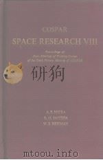 SPACE RESEARCH Ⅷ     PDF电子版封面     