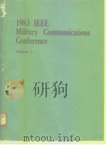 1983 IEEE Military Communications Conference Vol.1     PDF电子版封面     