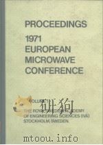 1971 European Microwave Conference proceedings vol.1     PDF电子版封面     