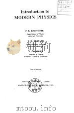 Introduction to Modern Physics     PDF电子版封面     
