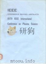 1979 IEEE International Conference on Plasma Science     PDF电子版封面     