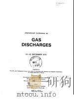 International Conference on GAS DISCHARGES 15-18 SEPTEMBER 1970     PDF电子版封面     