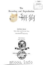Read Oliver The recording and reproduction of sound     PDF电子版封面     