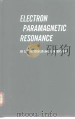 ELECTRON PARAMAGNETIC RESONANCE     PDF电子版封面     